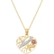Latin Treasures 14K Yellow and Rose Gold Abuela Flower Heart Pendant - Image 1 of 2