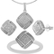 Sterling Silver Diamond Accent Pendant, Earrings and Ring Box Set - Image 1 of 4