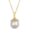 Michiko 14K Gold South Sea Cultured Pearl and Diamond Accent Necklace - Image 1 of 2