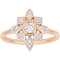 Diamore 10K Rose Gold 1/3 CTW Diamond Floral Ring - Image 1 of 4