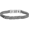 Stainless Steel Flat Wheat 9mm Bracelet with Antique Finish - Image 1 of 2