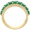 Sofia B. 14K Yellow Gold Emerald and 1/3 CTW Diamond Semi-Eternity Band - Image 2 of 4
