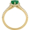 Sofia B. 14K Yellow Gold Emerald and 1/4 CTW Diamond Halo Heart Ring - Image 2 of 4