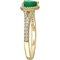 Sofia B. 14K Yellow Gold Emerald and 1/4 CTW Diamond Halo Heart Ring - Image 3 of 4
