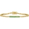 Sofia B. 14K Yellow Gold Emerald and 3/4 CTW Diamond Bar Bracelet - Image 1 of 3