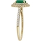 Sofia B. 14K Yellow Gold Oval Cut Emerald and 1/3 CTW Diamond Double Halo Ring - Image 3 of 4