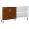 Walker Edison 58 in. Mid Century Modern Bookmatch Wood TV Stand - Image 2 of 3