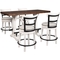 Signature Design by Ashley Valebeck 5 pc. Counter Table with 4 White Stools - Image 1 of 4