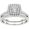 10K White Gold 3/4 CTW Diamond Bridal Set - Image 1 of 3