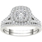 10K White Gold 1 CTW Diamond Bridal Set - Image 1 of 3