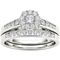 10K White Gold 1/2 CTW Diamond Bridal Set - Image 1 of 3