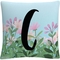 Trademark Fine Art Floral Garden Letter Illustration Decorative Throw Pillow - Image 1 of 3