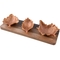 Thirstystone Fall Harvest Copper Leaf Bowls 4pc in Wood Tray - Image 1 of 2