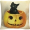 Trademark Fine Art Black Cat Happy Jack O Lantern Halloween Decorative Throw Pillow - Image 1 of 3