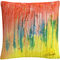Trademark Fine Art Zigs Zag Red Yellow Abstract Decorative Throw Pillow - Image 1 of 3