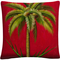 Trademark Fine Art Tropical Palm I Mid Century Red Decorative Throw Pillow - Image 1 of 2