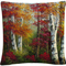 Trademark Fine Art Indian Summer Autumn Birch Trees Decorative Throw Pillow - Image 1 of 2