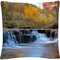 Trademark Fine Art Zion Autumn Waterfall Stream Forest Decorative Throw Pillow - Image 1 of 2