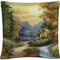 Trademark Fine Art Tranquility Rustic Landscape Decorative Throw Pillow - Image 1 of 2