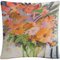 Trademark Fine Art Orange Bouquet Floral Watercolor Motif Decorative Throw Pillow - Image 1 of 2