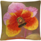 Trademark Fine Art Orange Pink Orchid Decorative Throw Pillow - Image 1 of 2