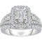American Rose 14K White Gold 2 CTW Emerald Cut Diamond Engagement Ring - Image 1 of 5