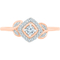 10K Rose Gold 1/5 CTW Diamond Fashion Ring - Image 2 of 2