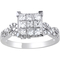 Diamore 10K White Gold 1 CTW Diamond Princess Cut Engagement Ring - Image 1 of 3