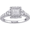 Diamore14K White Gold 1 CTW Diamond Quad Halo Engagement Ring - Image 1 of 4