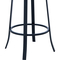 Armen Living Lola Barstool in Matte Black Finish and Grey Faux Leather - Image 6 of 7