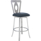 Armen Living Lola Barstool in Brushed Stainless Steel Finish and Grey Faux Leather - Image 1 of 7