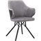 Armen Living Eagle Barstool in Black Coated Finish with Black Faux Leather - Image 1 of 6