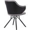 Armen Living Eagle Barstool in Black Coated Finish with Black Faux Leather - Image 5 of 6
