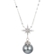 Imperial 14K White Gold Tahitian Cultured Pearl and Diamond Star Pendant - Image 1 of 2