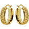 14K Gold Lattice Hoop Earrings - Image 1 of 3