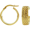 14K Gold Lattice Hoop Earrings - Image 2 of 3