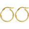 14K Gold Lattice Hoop Earrings - Image 3 of 3