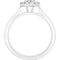 10K White Gold 1/3 CTW Double Halo Diamond Fashion Ring - Image 3 of 3