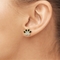 Animal's Rock 14K Gold Over Sterling Silver 1/7 CTW Diamond Paw Print Stud Earrings - Image 2 of 2