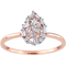 Diamore 14K Rose Gold 1/4 CTW Diamond Cluster Pear Fashion Ring - Image 1 of 4