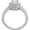 Diamore 14K White Gold 1 CTW Diamond Radiant Cut Double Halo Engagement Ring - Image 3 of 4