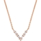 Diamore 14K Rose Gold 1/6 CTW Baguette and& Round Diamond Necklace - Image 1 of 3
