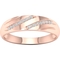 Sterling Silver with 14K Pink Plating Diamond Accent Ring - Image 1 of 3