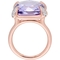 Sofia B. 14K Rose Gold Pink Amethyst White Sapphire Ring - Image 2 of 4