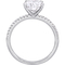 Bella Terra 14K White Gold 1 3/4 CTW Moissanite and 1/10 CTW Diamond Bridal Ring - Image 3 of 5