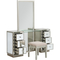 Coast to Coast Accents 6 Drawer Console Table with Mirror and Stool - Image 3 of 7