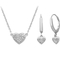 She Shines Sterling Silver Heart Necklace Set - Image 1 of 5