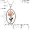 She Shines 14K Gold Over Sterling Silver 1/10 CTW Diamond Dangling Rose Pendant - Image 4 of 4