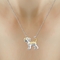 Animal's Rock Sterling 14K Plated Diamond Accent Beagle Dog Necklace 18 in. - Image 3 of 4