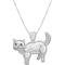 Animal's Rock Sterling Silver Diamond Accent Ragdoll Cat Pendant 18 in. - Image 1 of 4